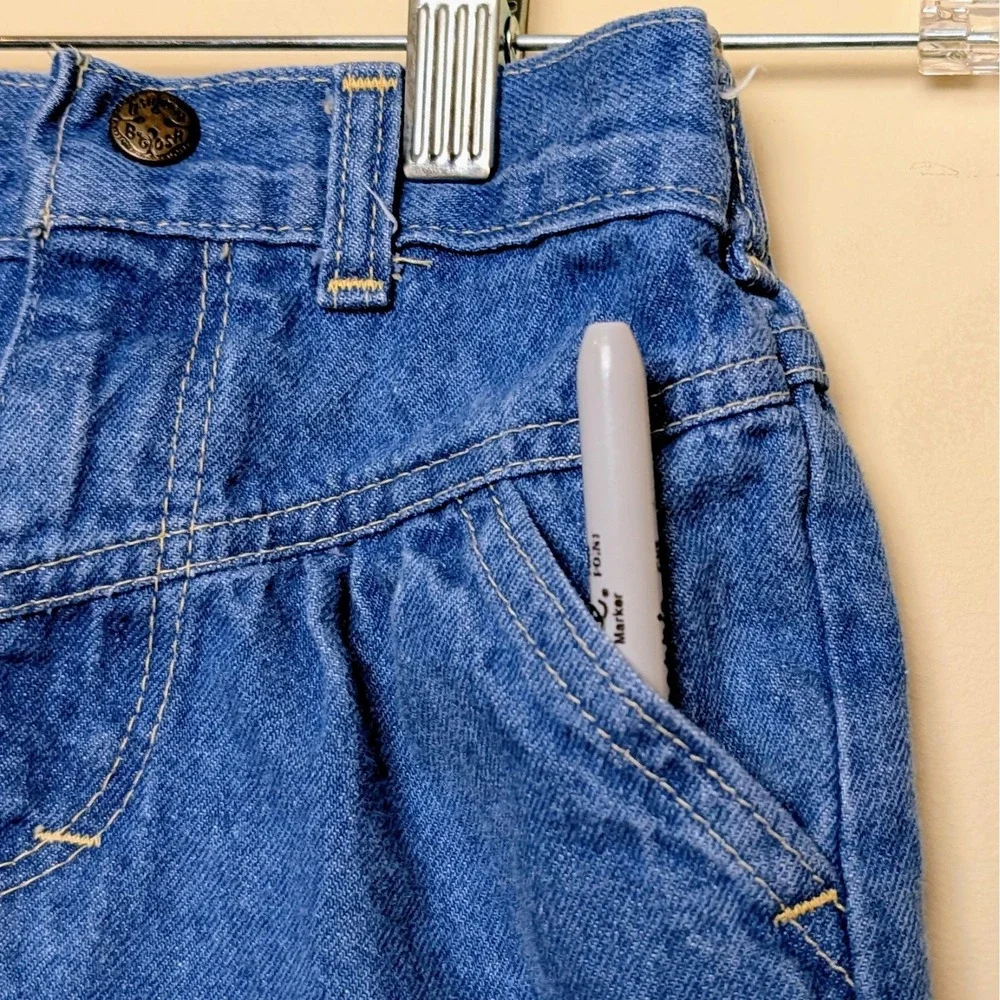Vintage OshKosh B'Gosh 80s Denim Jean Skirt Made in USA Girls Size 4/5